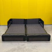 De Sede DS-76 Modular 2-Seater Sofa / Sofa Bed – Black Leather (1970s)