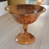 Coupe sur pied en bois d'olivier