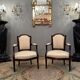 Paire de fauteuils en noyer d'epoque louis xvi vers 1770