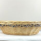 Oval wicker basket beige color