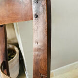 Louis Philippe straw chair from the 19th century in solid walnut, dowelled.