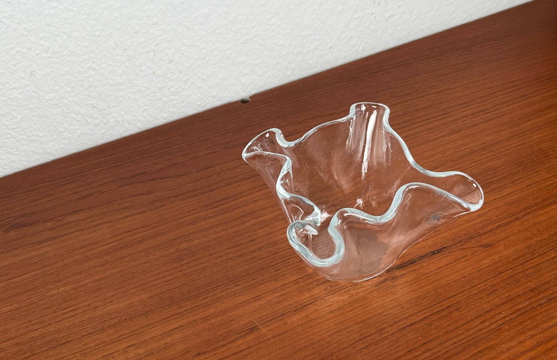 Vintage Scandinavian art glass bowl by Magnor, 1970s.