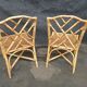Pair of rattan chairs Italian work