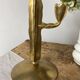 Cactus brass candle holder