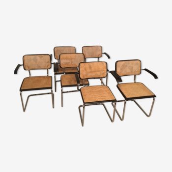 Set de 6 fauteuils Marcel Breuer b64 vintage made in Italy