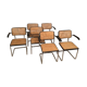 Set of 6 armchairs Marcel Breuer b64 vintage made in italy