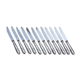 12 entremets Christofle  knives silver metal stainless steel blade model Vendome
