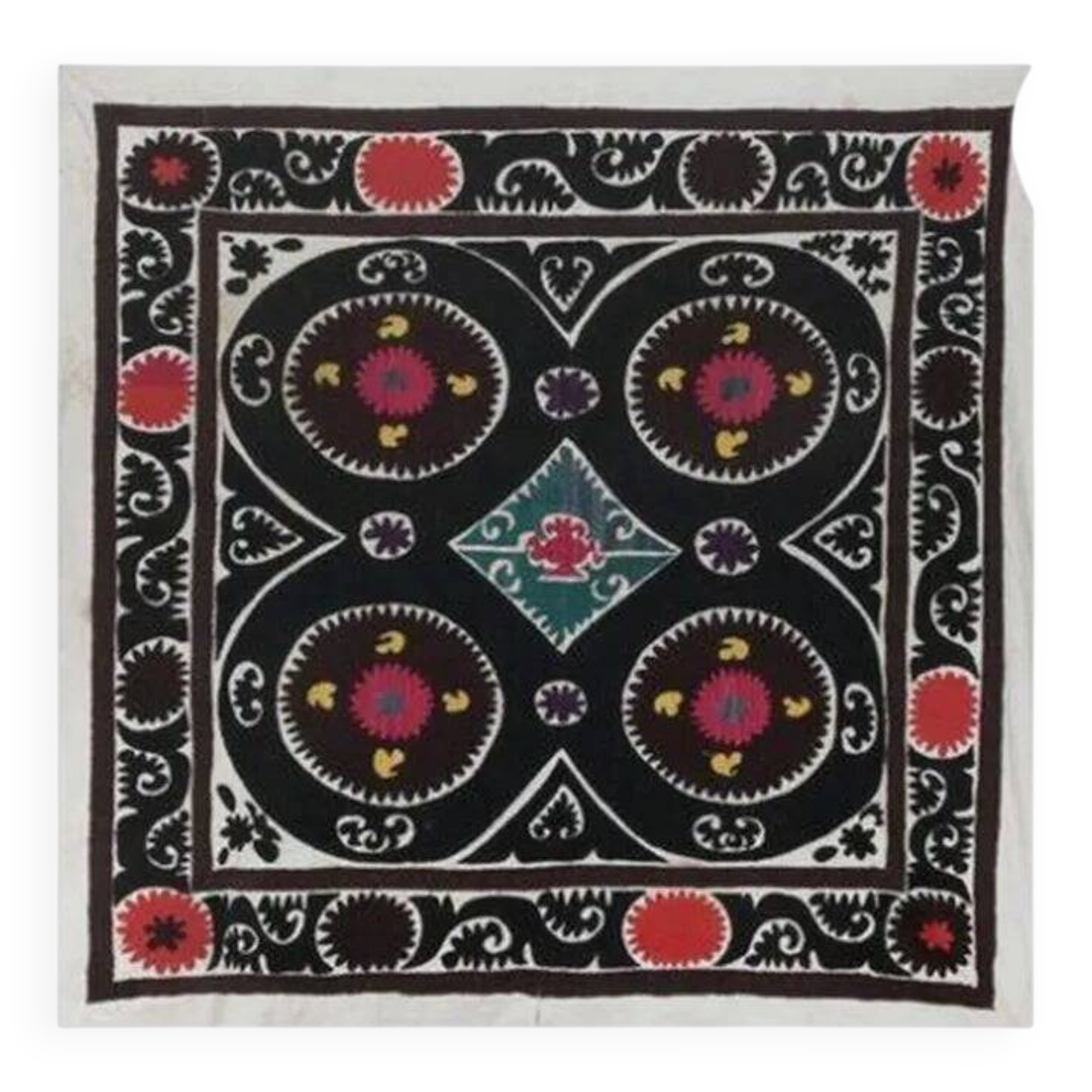 Vintage hand-embroidered tablecloth 160x165 cm