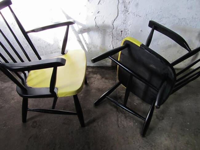 Set of 2 spindle back armchairs, Tapiovaara , Yngve Ekstrom style