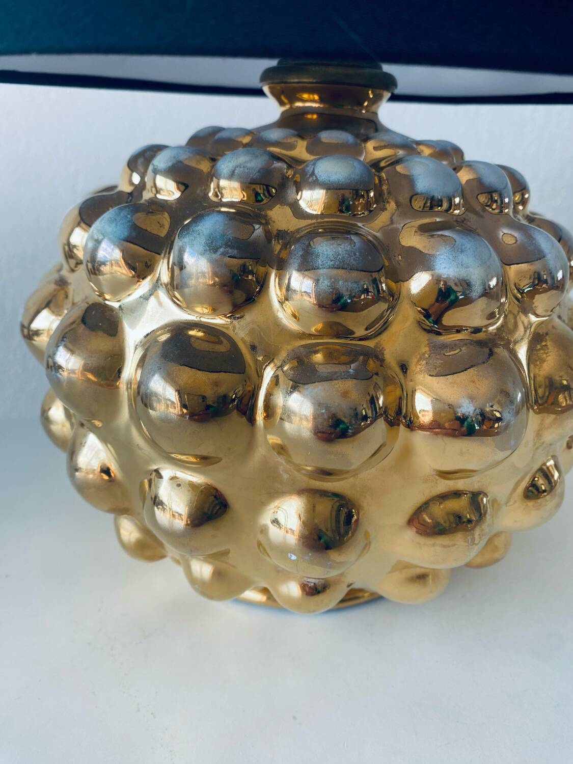 Gold bubble ceramic lamp