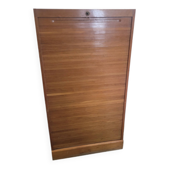 Oak curtain file cabinet