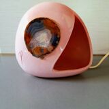 Ceramic and agate slice lamp, 1970
