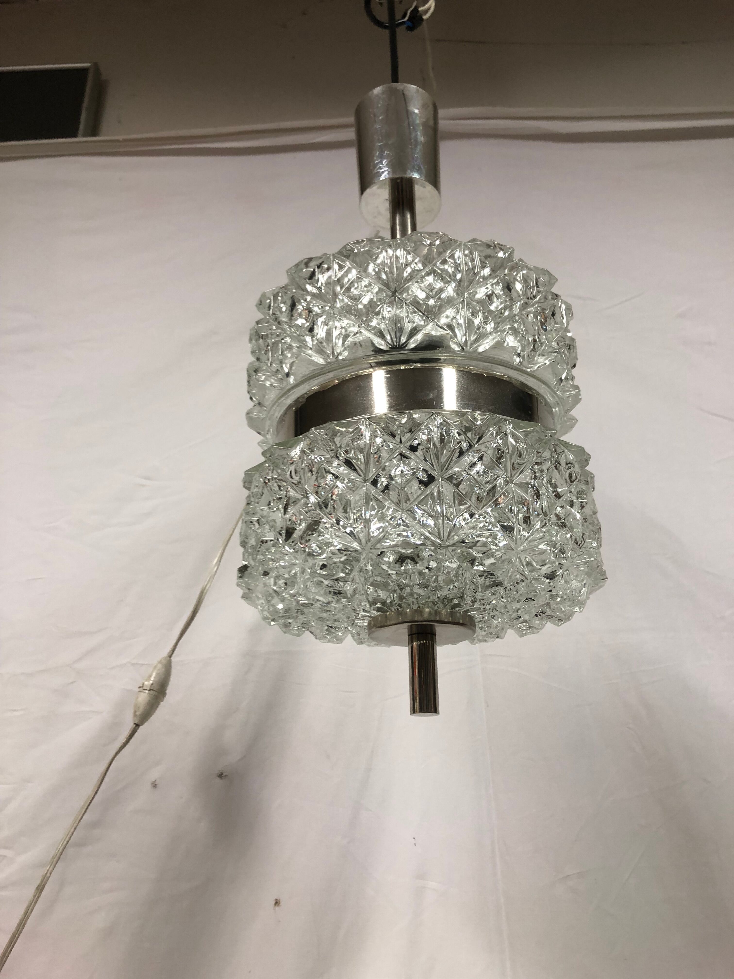 Glass chandelier 1970