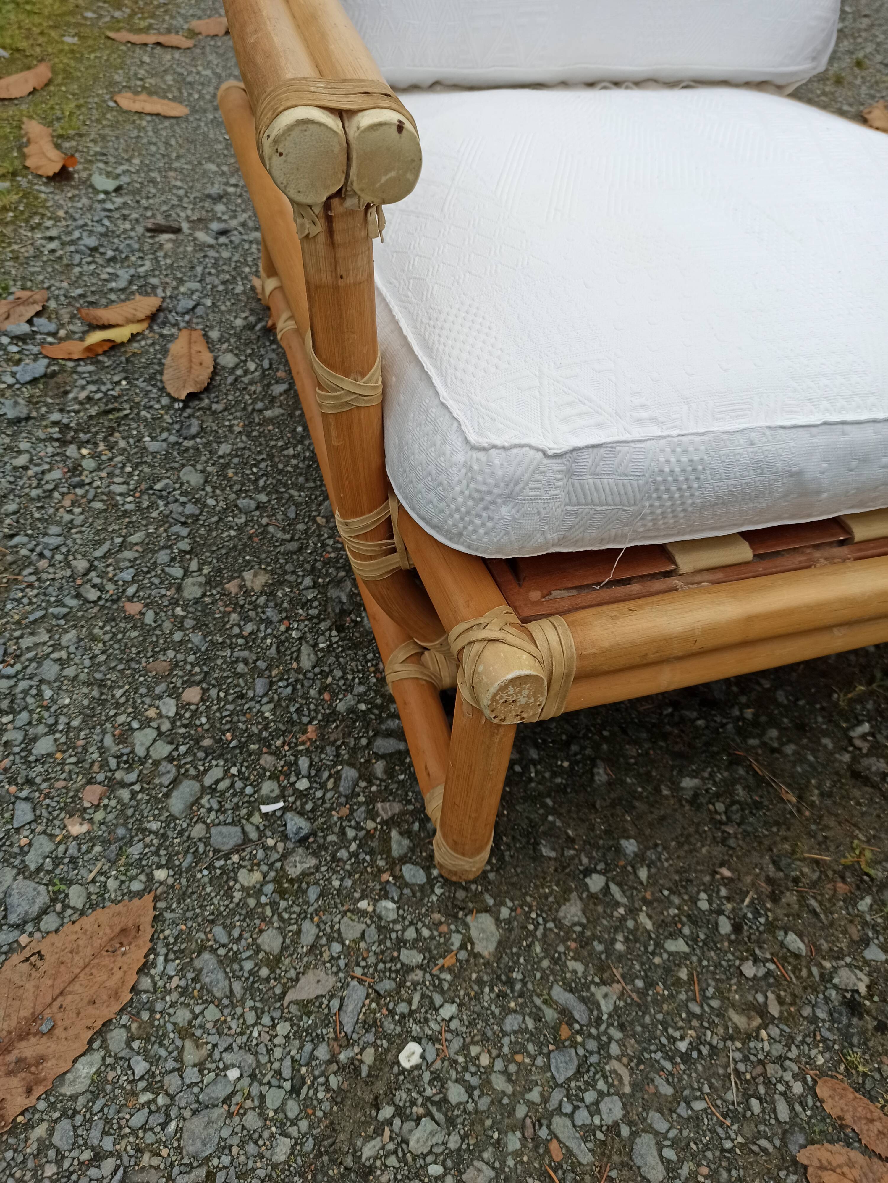 Pair of Lyda Levi armchairs for Mc Guire bamboo Italy Milan