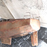 Vintage boat model in patinated metal