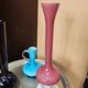Lot de 3  vases soliflores en verre style mid century modern