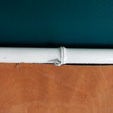 Bamboo mirror in wood turned white  46x40cm