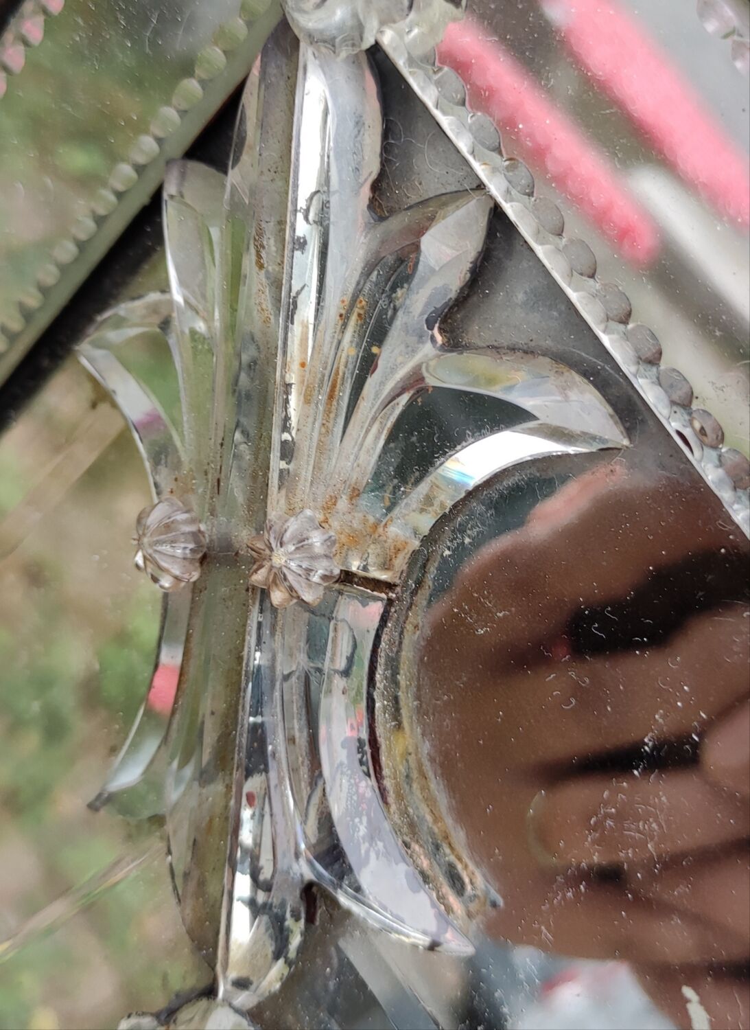 Old Venetian mirror closed