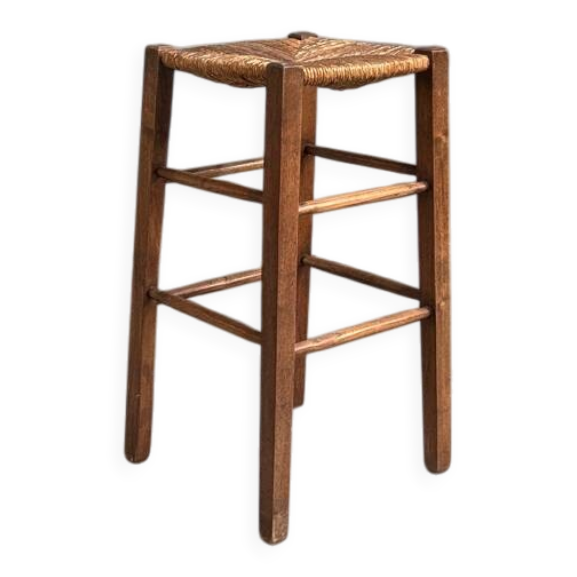 Vintage straw stool