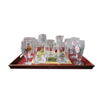 Set of 11 beer chops