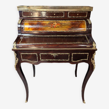 Louis XV style mahogany cylinder desk