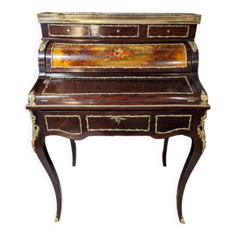 Louis XV style mahogany cylinder desk