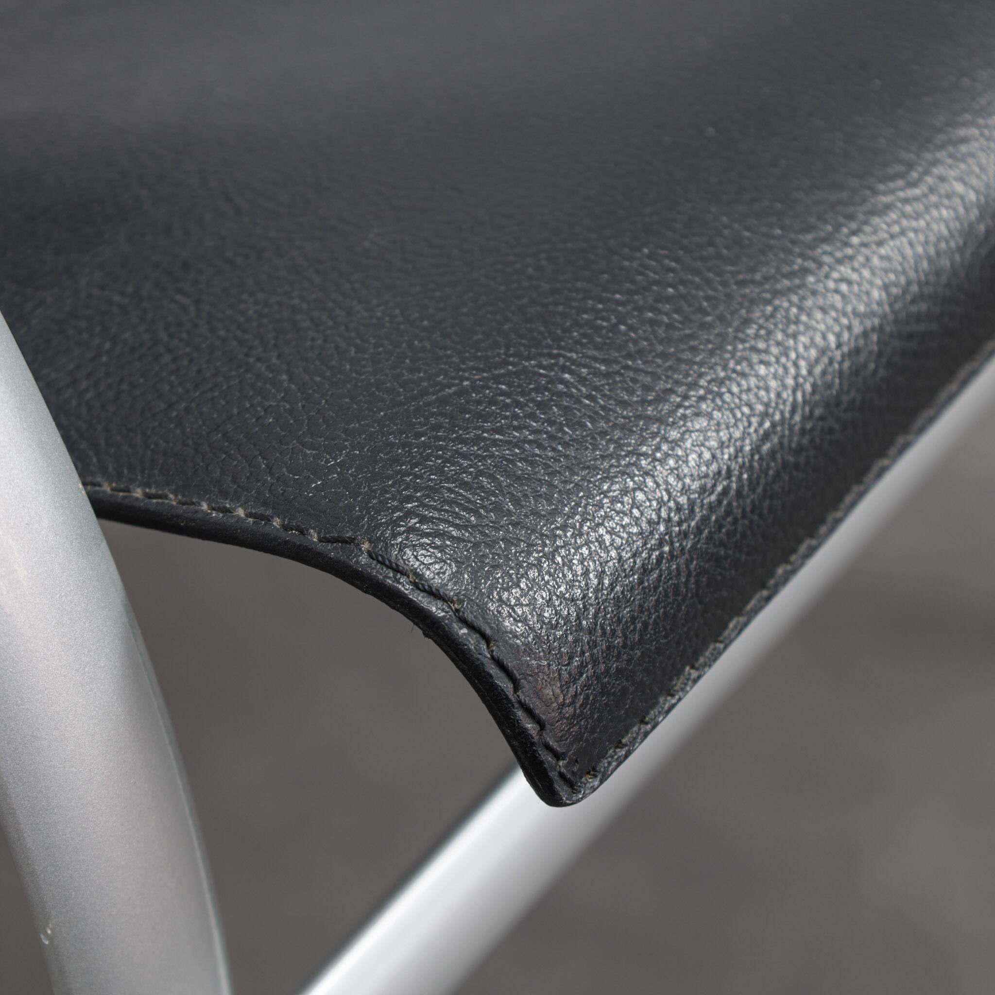 Pair of Kokatu leather lounge chairs by M.A. Cigan for Akaba, Spain, 1980s