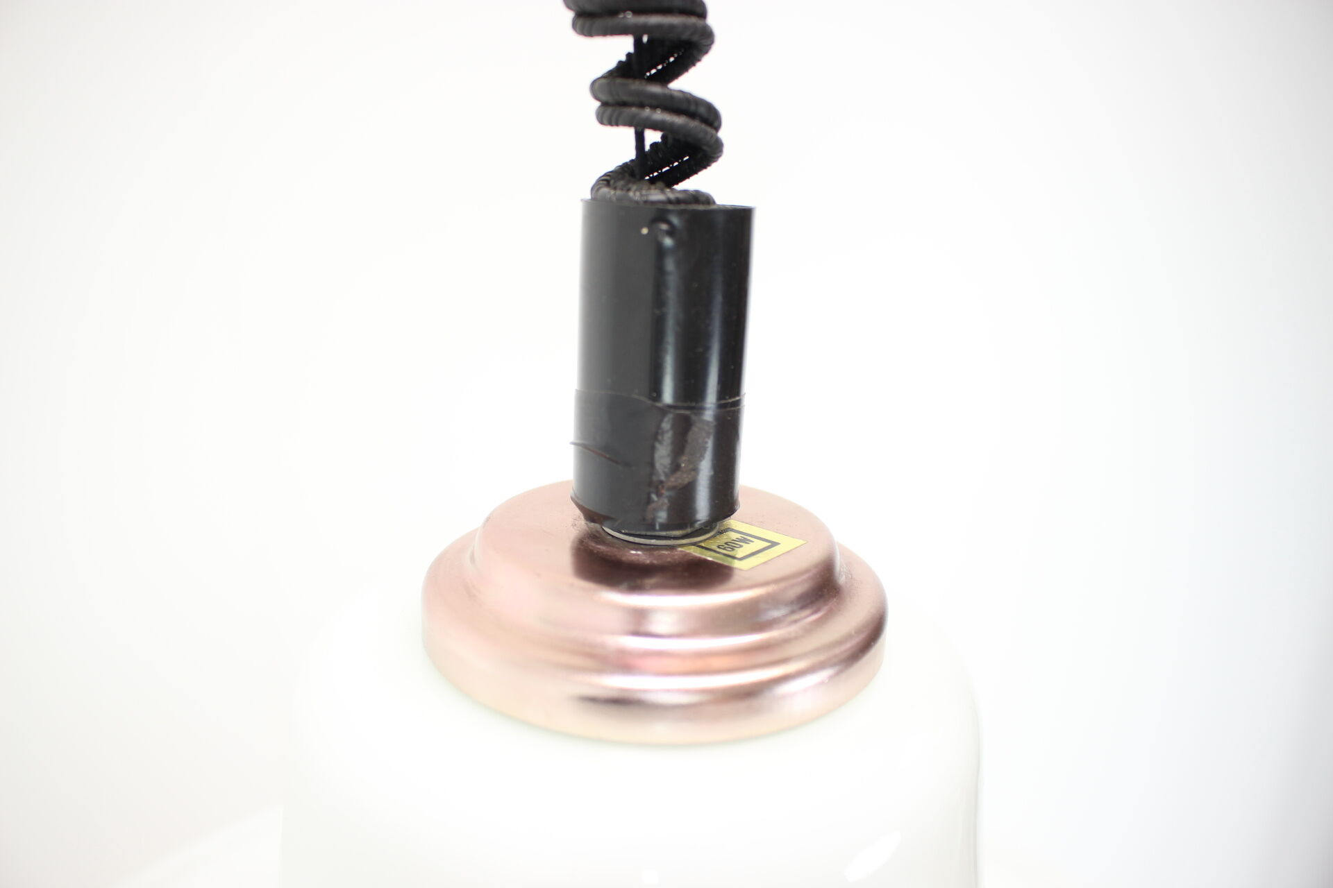 Mid-century adjustable glass pendant, 1970's