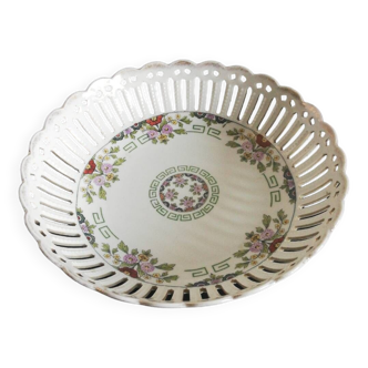 Openwork porcelain fruit bowl