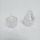 Set of 2 pear and apple candy boxes in anna Hütte crystal