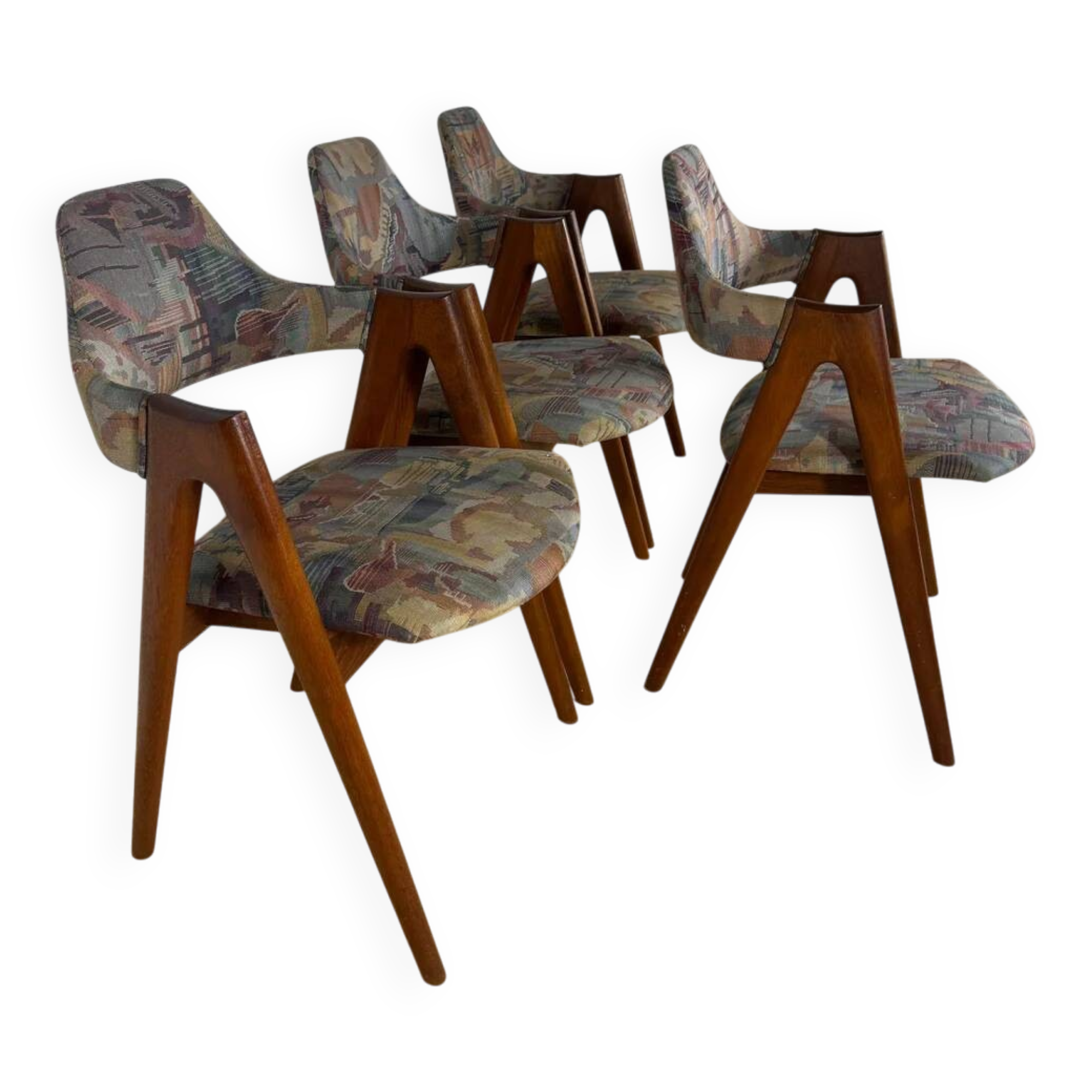 Set of 4 Compass chairs by Kai Kristiansen – mid-century Danish design