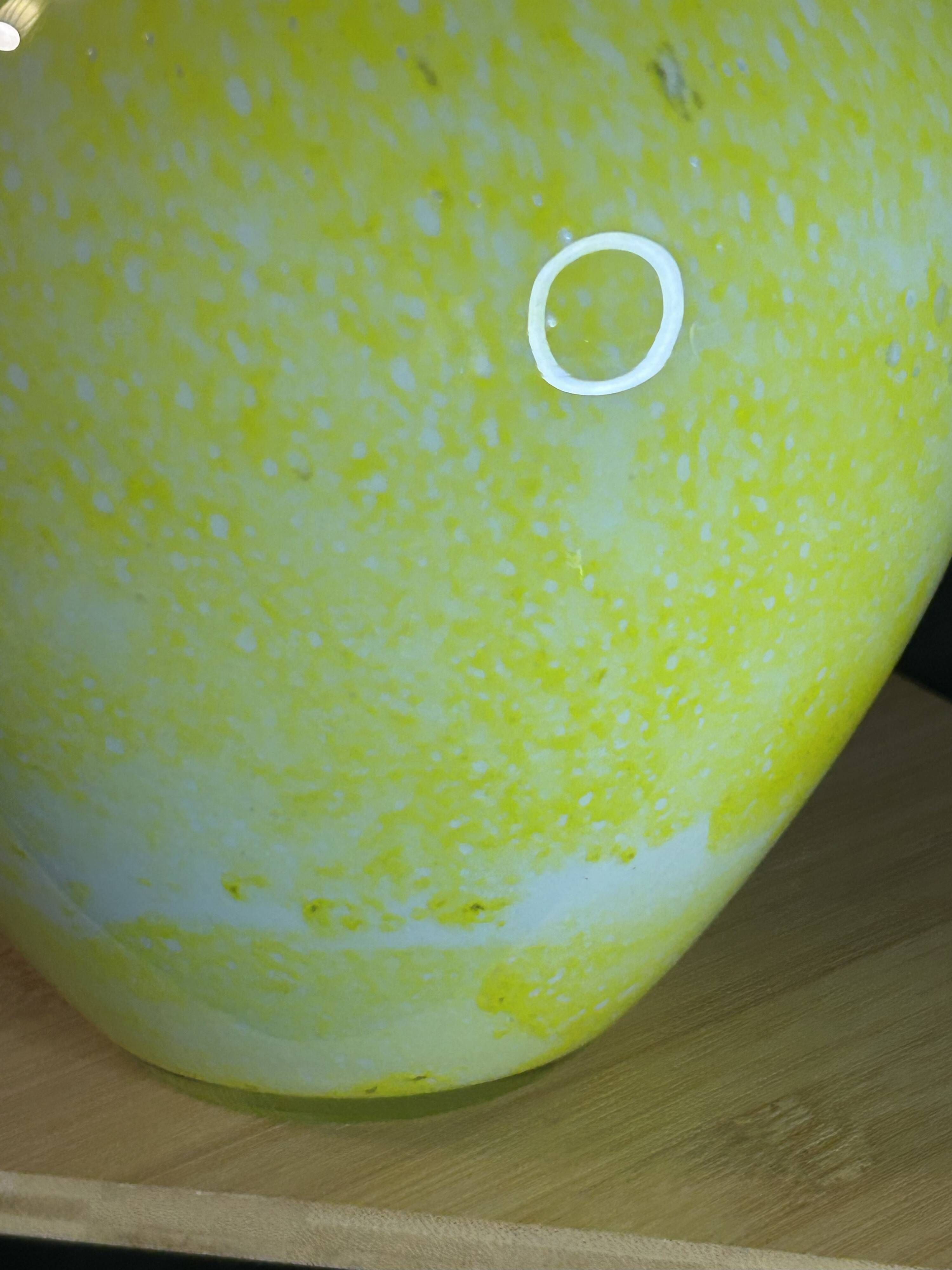 Murano Glass - Moretti Workshop - Large designer glass vase with inclusions