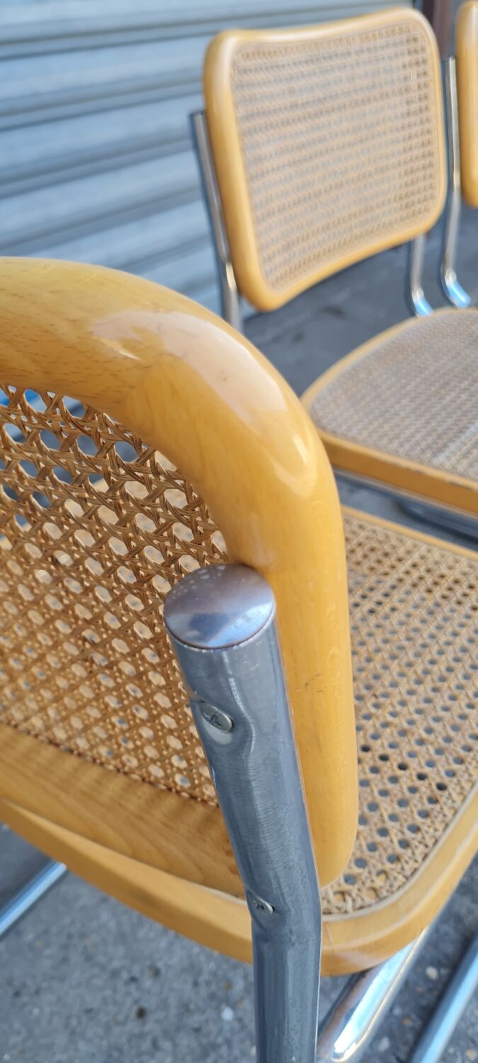 Set of 4 chairs cesca B32 by Marcel breuer