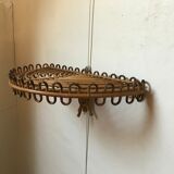 Rattan wall shelf