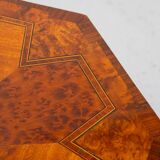 Table d'appoint Art Déco en loupe de bois