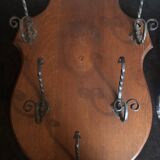 Oak wall coat rack 5 hook