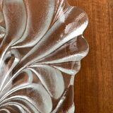 Heavy vintage German floral glass bowl by Walther Glas, 1970s.