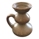 Beige stoneware candle holder