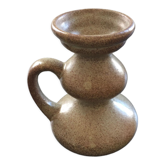 Beige stoneware candle holder