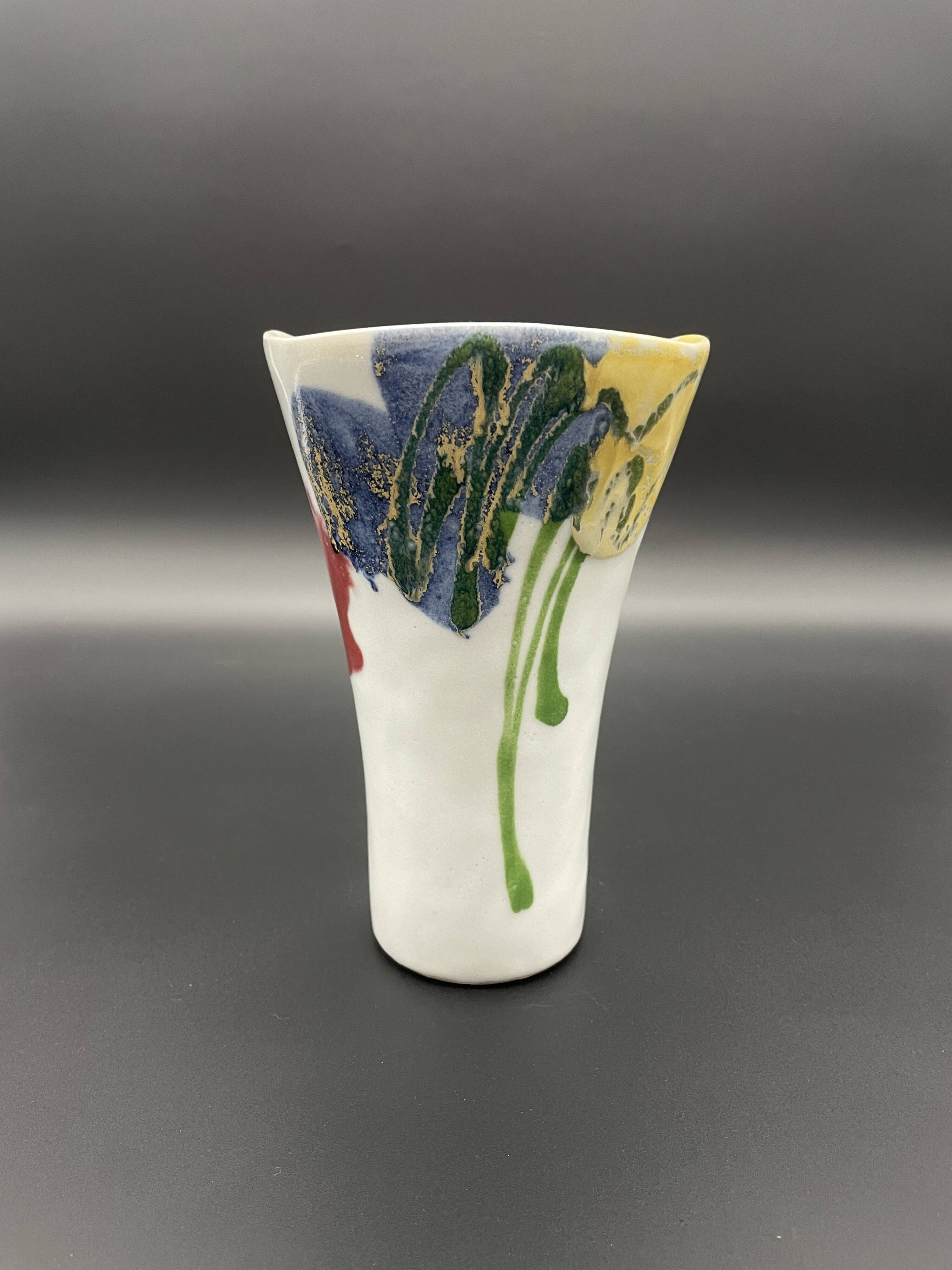 Poppy vase by Janice Tchalenko for Dartington Pottery, 1980s.