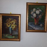 Paire de tableaux nature morte signé