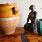 Varnished candied pot yellow