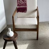 Armchair in natural wood (teak) minimalist design