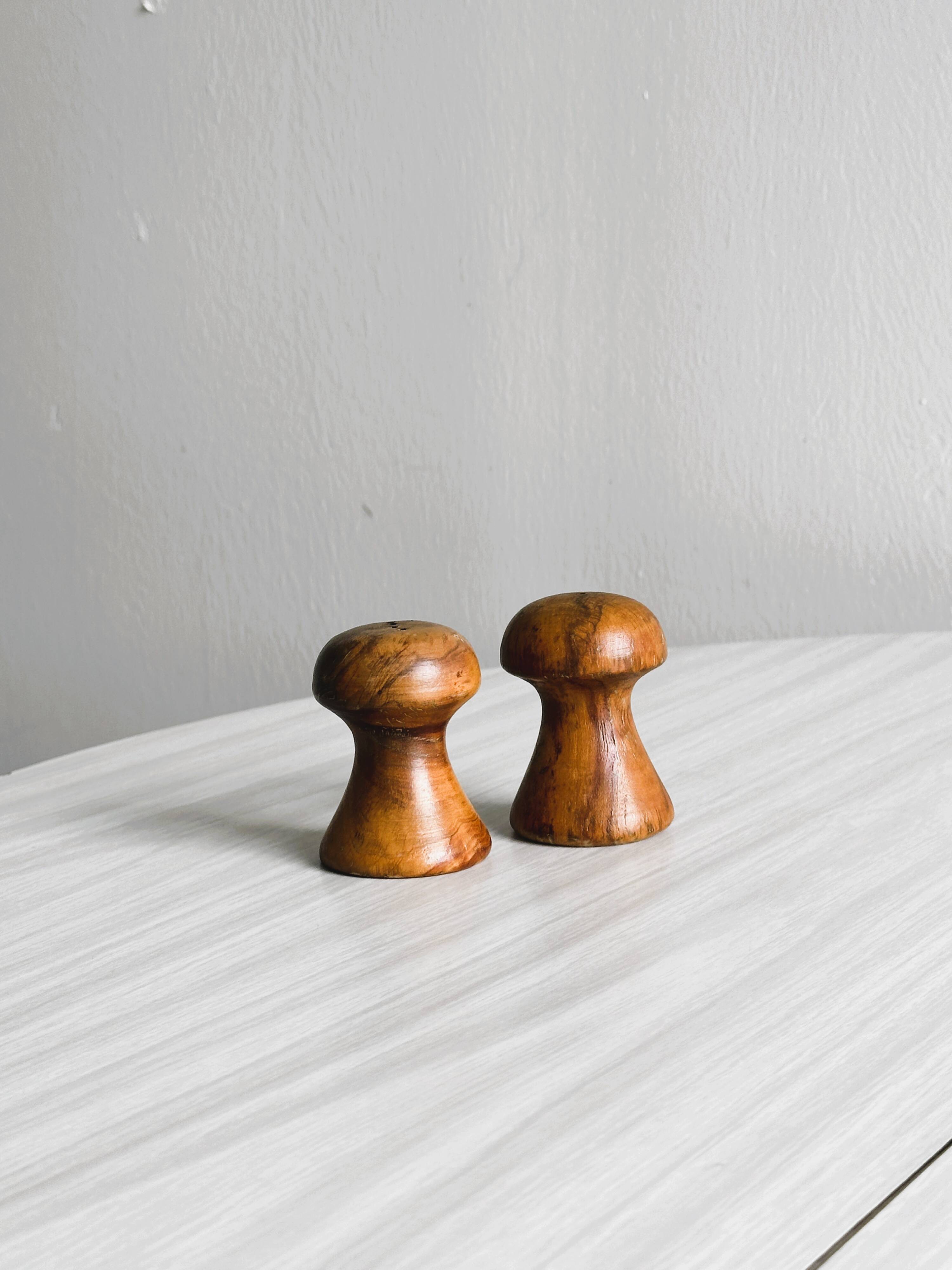 Wooden salt and pepper shakers