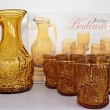 Service amber glasses and Bormioli decanter