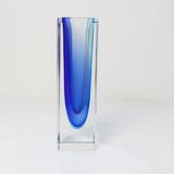 Sommerso Murano blue vase 1960