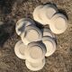 Set of 10 vintage flat plates in Lunéville earthenware
