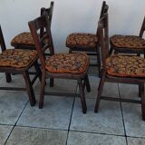 6 vintage brutalist chairs from the 1950s.