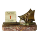 Perpetual calendar decor boat art deco