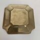 Pair of vintage 1980 brass ashtrays - 16 x 16 cm